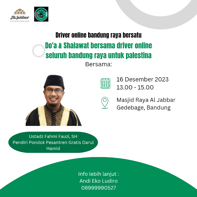 Driver Online Bandung Raya Gelar Acara Doa Bersama di Masjid Raya Al Jabbar