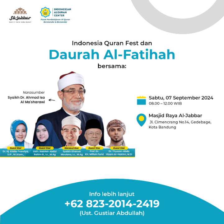 Indonesian Al-Quran Center Gelar Qur'an Fest 2024 di Masjid Raya Al Jabbar